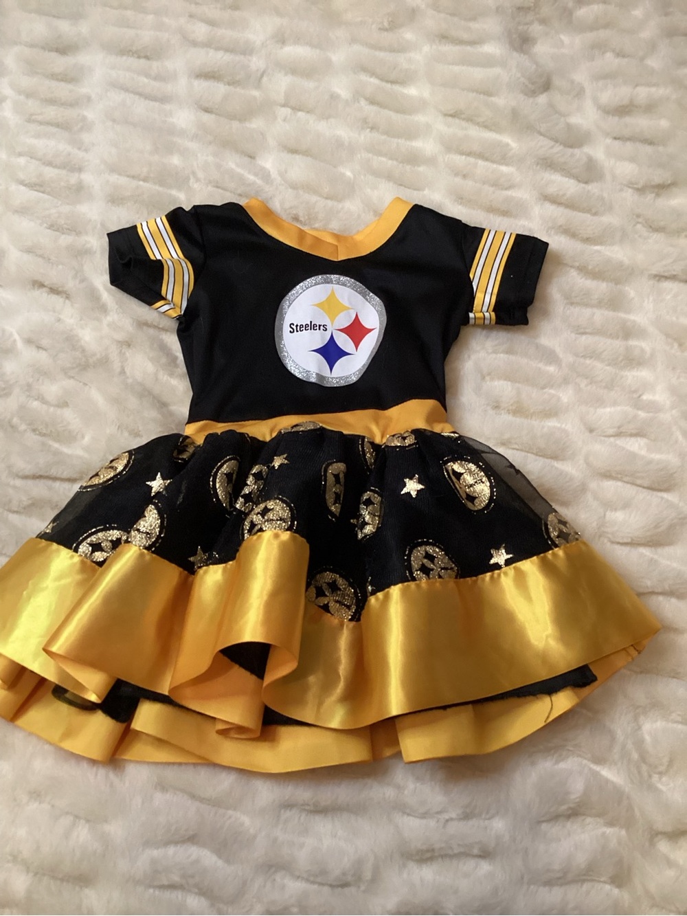 Pittsburgh Steelers NFL Girls Black & Gold Cheer Dress Costume 2T